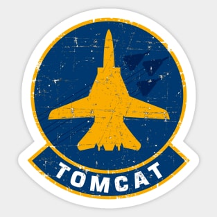 F-14 Tomcat - Yellow Silhouette F-14 Tomcat - Grunge Style Sticker